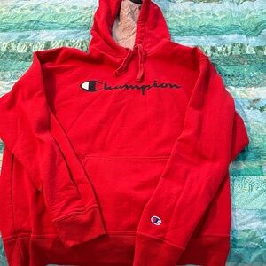 Men’s Champion Red Hoodie
Large, worn once